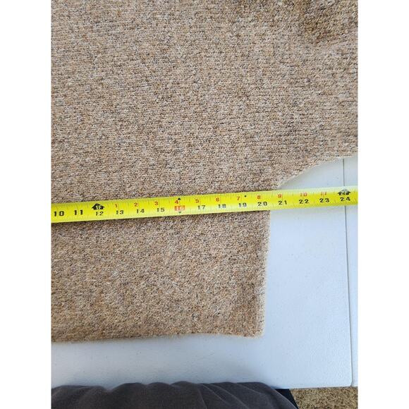 William Rast Sweater Womens Medium Tan Oatmeal Mock Neck Cropped Wool Blend - Picture 4 of 12